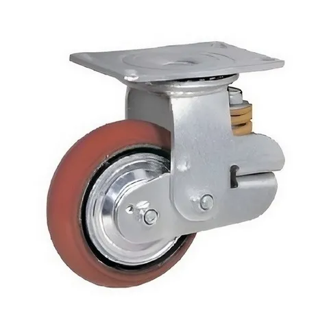 SSLp 80 - Подпружиненное большегрузное полиуретановое колесо 200 мм (поворот., площадка, шарикоподш.)